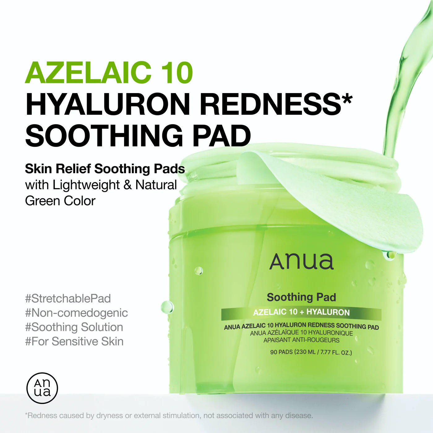 Anua Azelaic Acid 10 Hyaluron Redness Soothing Pad