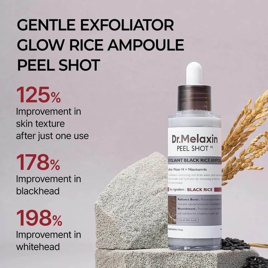 Dr. Melaxin Peel Shot Exfoliant Black Rice Ampoule
