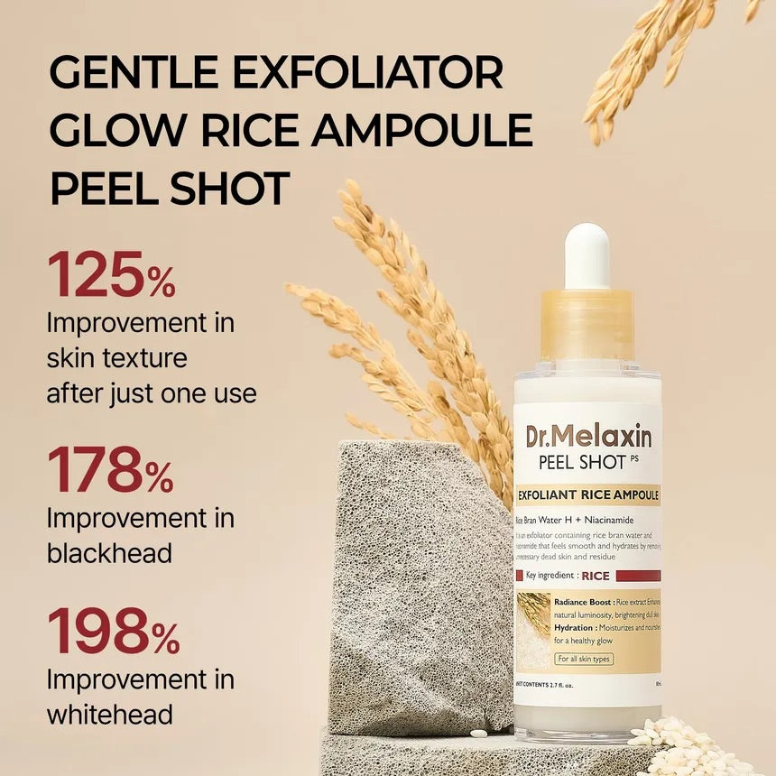 Dr. Melaxin Peel Shot Exfoliant White Rice Ampoule