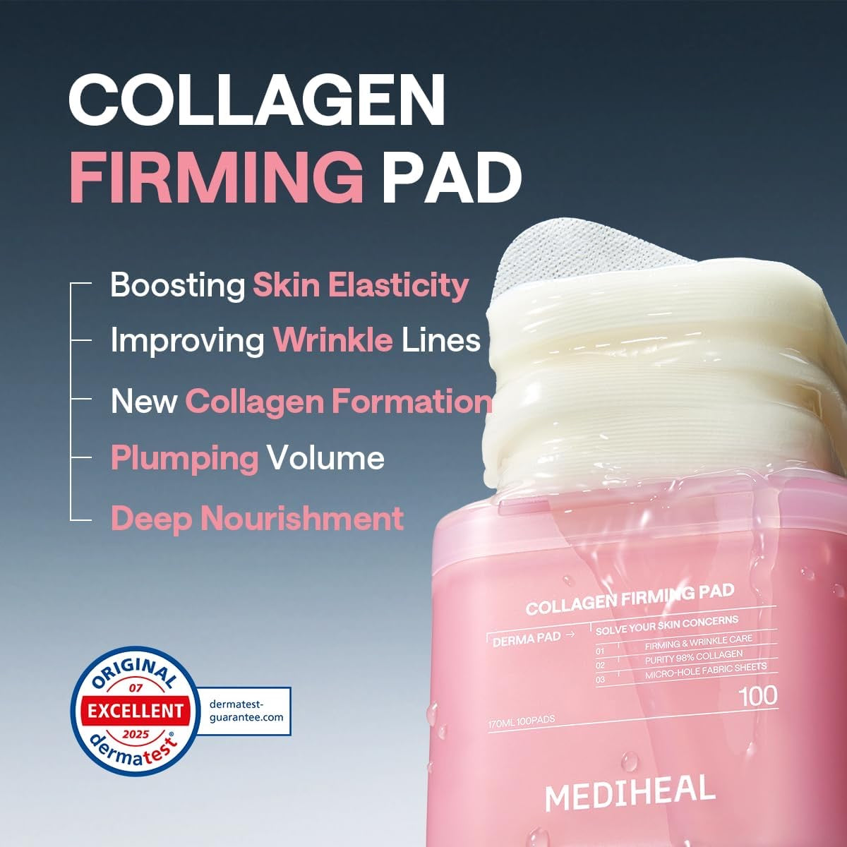 MEDIHEAL Collagen Ampoule Pad + Refill Set + Free Collagen Mask 1pc